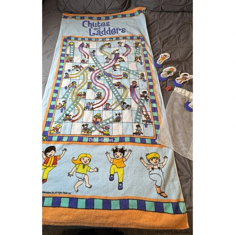 Chutes And Ladders Beach/Pool Towel With Game Pieces 57